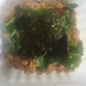 しそと海苔の納豆